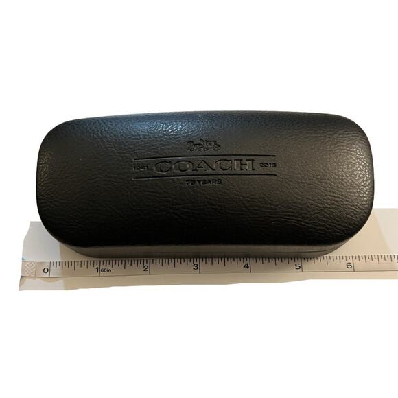 Coach Eyeglass Case Hard Clam Shell Sunglasses Black - Picture 6 of 7